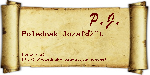Polednak Jozafát névjegykártya